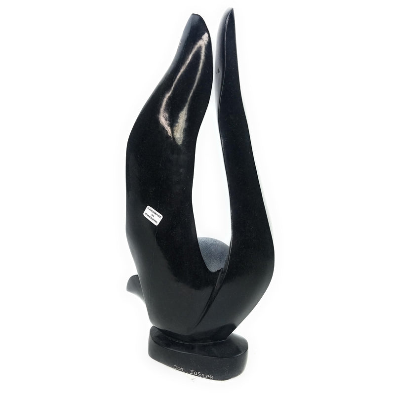 Modern Abstract Flower Sculpture – Shona Stone Art from Zimbabwe