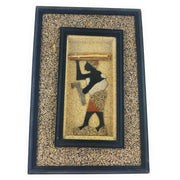 Working Mother Carrying Wood Shadow Box – Handmade African Wall Art from Zimbabwe
