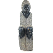 Mother with Two Children Shona Sculpture | African Art