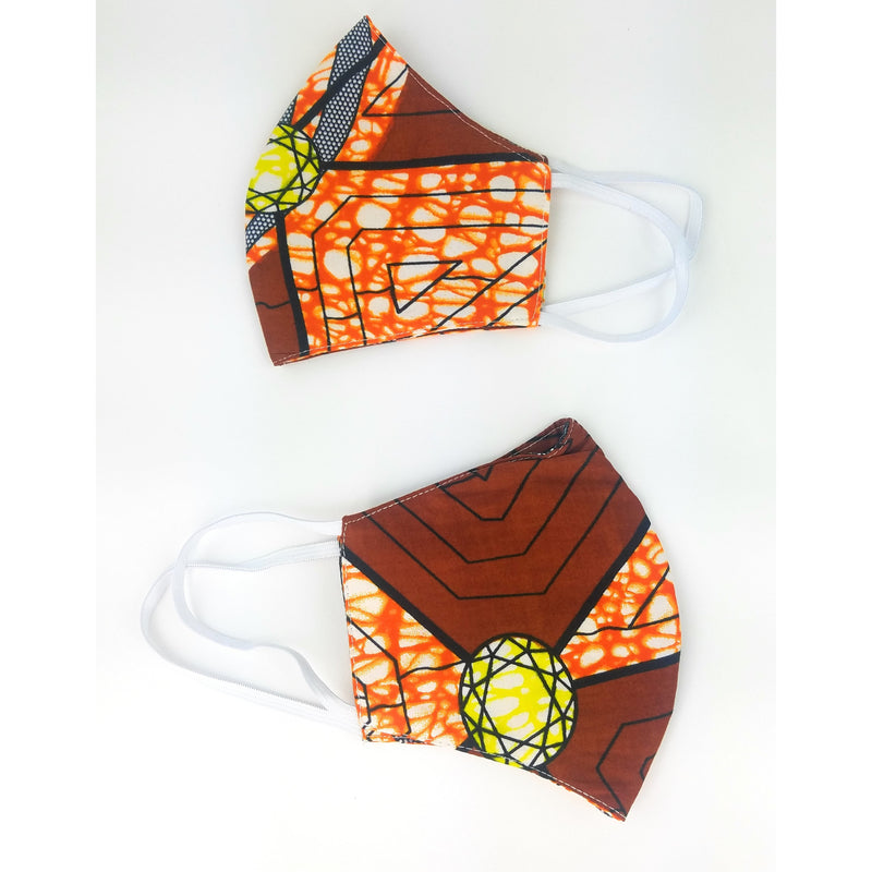 Multicolor African Print Face Mask – Reversible & Handmade Cotton
