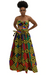 Multicolor Geometric Ankara Maxi Skirt + Scarf | African Wear