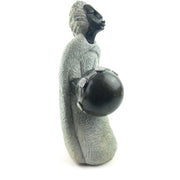 Opal Stone Mbira Player Sculpture | Handmade Shona Art