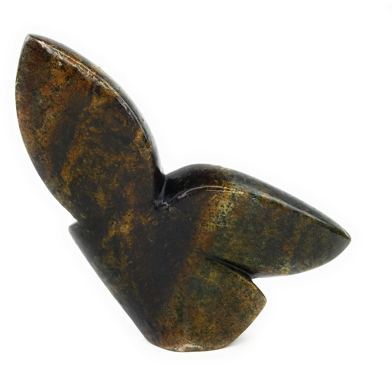 Open Form Abstract Plant Sculpture – Shona Stone Art from Zimbabwe