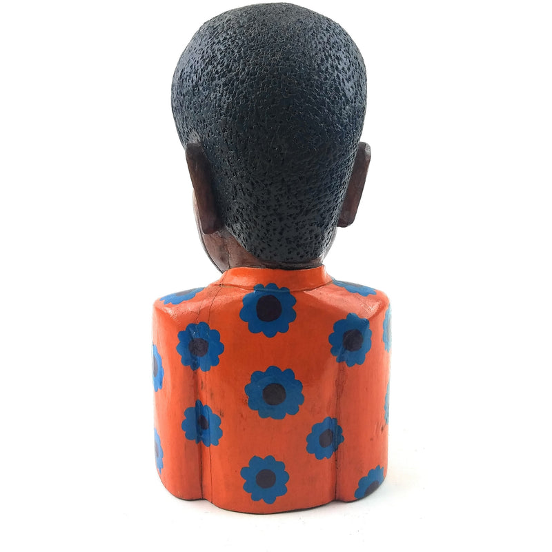 Shona Wooden Bust Sculpture | Hand Carved African Art from Zimbabwe
