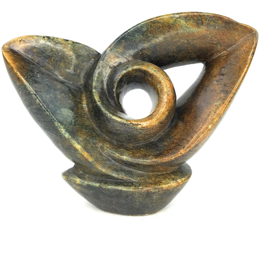 Organic Abstract Plant Sculpture – Shona Stone Art from Zimbabwe