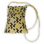 Patterned Wicker Tote Purse | Two-Piece Handmade Bag