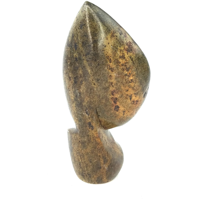 Petal Drop Abstract Plant Sculpture – Shona Stone Art from Zimbabwe
