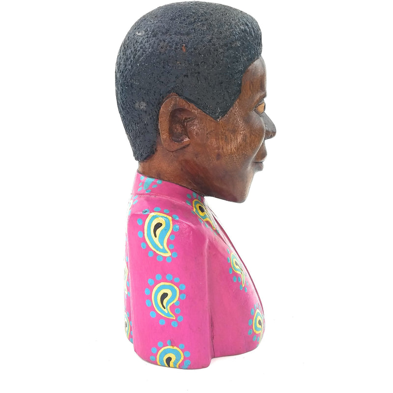 Shona Wooden Bust Sculpture | Hand Carved African Art from Zimbabwe
