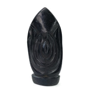 Polished Black Abstract Sculpture – Shona Stone Art from Zimbabwe