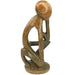 Polished Soapstone African Thinker Sculpture – Handmade Zimbabwe