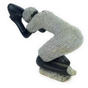 Praying Woman Sculpture – Hand Carved Shona Springstone Serpentine from Zimbabwe