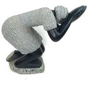 Praying Woman Sculpture – Hand Carved Shona Springstone from Zimbabwe