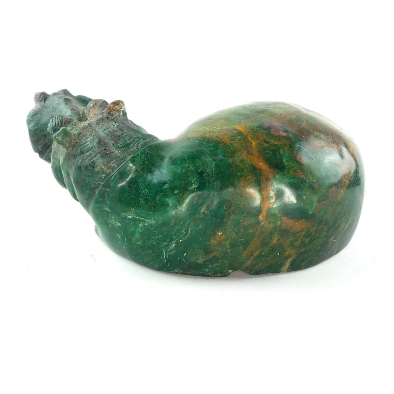 Precious Verdite Hippo Sculpture – Hand Carved Shona Stone Zimbabwe