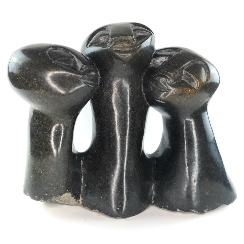 Proud Family Serpentine Sculpture | Hand Carved Zimbabwe Art