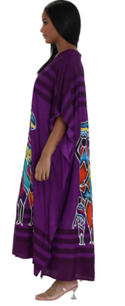 Purple African Kaftan Dress 