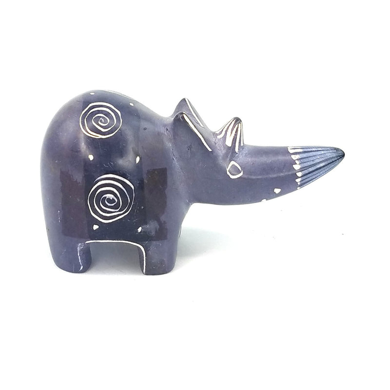 Miniature Soapstone Rhino Figurine – Handmade in Kenya
