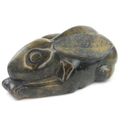 Hand-Carved Stone Rabbit Sculpture