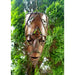 Recycled Metal African Warrior Mask with Flat Top – Handmade in Zimbabwe