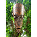 Recycled Metal African Warrior Mask with Rounded Top – Handmade in Zimbabwe