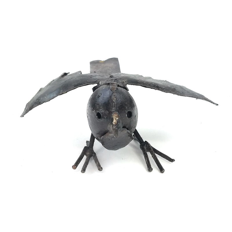 Open-Wing Recycled Metal Bird | Handmade Sculpture from Zimbabwe