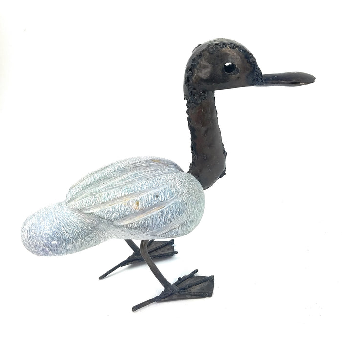 Recycled Metal Duck Sculpture | Authentic Shona Art from Zimbabwe