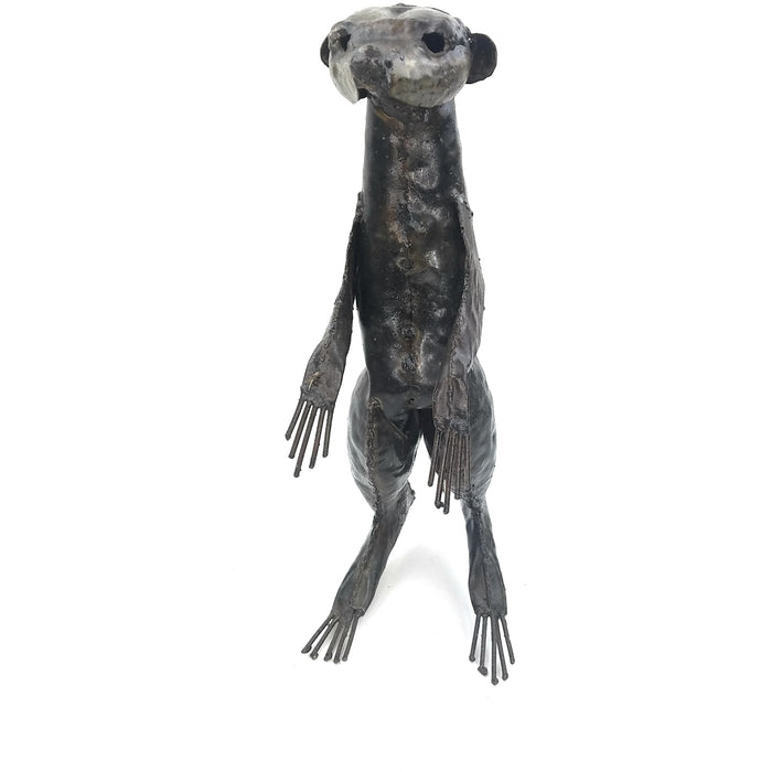 Recycled Metal Meerkat Sculpture | Handmade in Zimbabwe