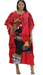 Red African Kaftan Dress | Woman Carrying Gourd Artwork