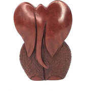 Red Jasper Elephant Sculpture – Textured Base & Glossy Top