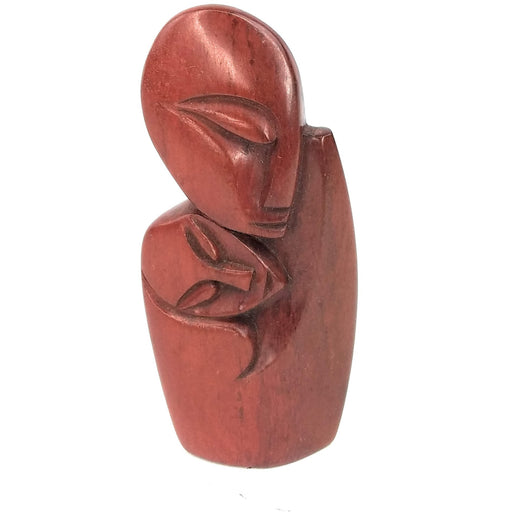 Red Jasper Mother & Child Sculpture – Peaceful Sleeping Child