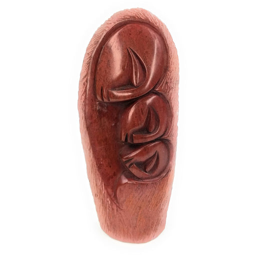 Red Jasper Parent & Two Children Sculpture | Shona Art