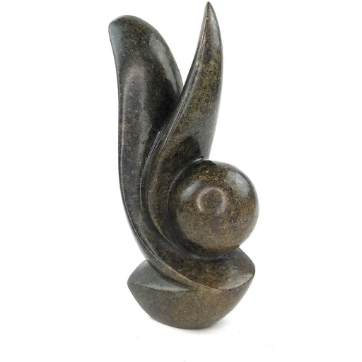 Rising Abstract Plant Sculpture – Shona Stone Art from Zimbabwe