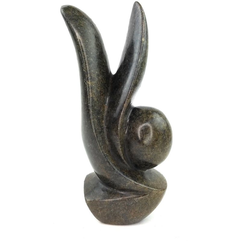 Rising Abstract Plant Sculpture – Shona Stone Art from Zimbabwe