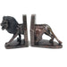 Roaring Male Lion Bookends – Hand-Carved Shona Sculpture