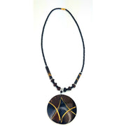 Round Coconut Shell Pendant | Handmade in Zimbabwe