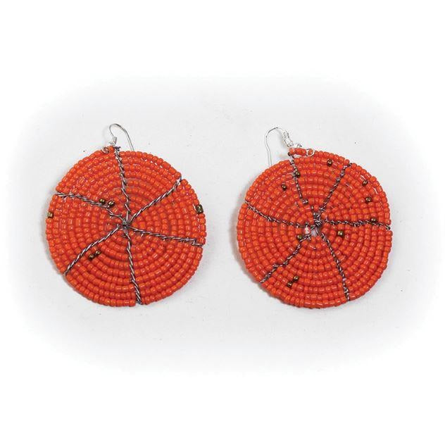 Massai Round Beaded Earrings
