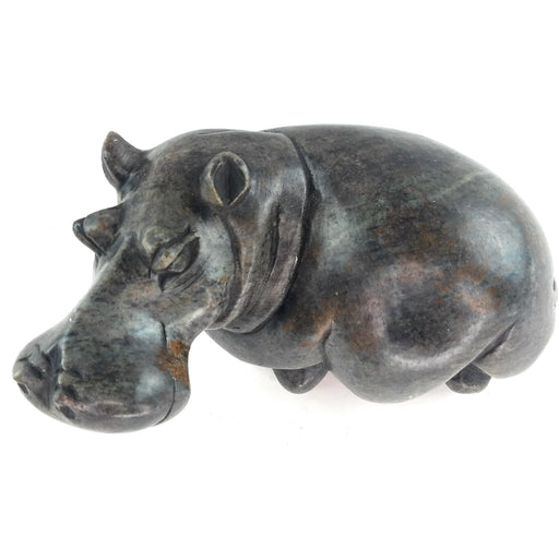 Rounded Smooth Hippo Sculpture – Shona Stone Zimbabwe