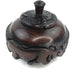 Safari Animal Ebony Wood Bowl with Lid – Hand Carved in Zimbabwe