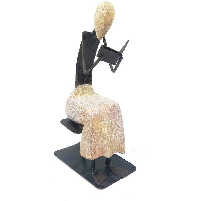 Scholar Sculpture – Handmade African Art by Luke Jimu