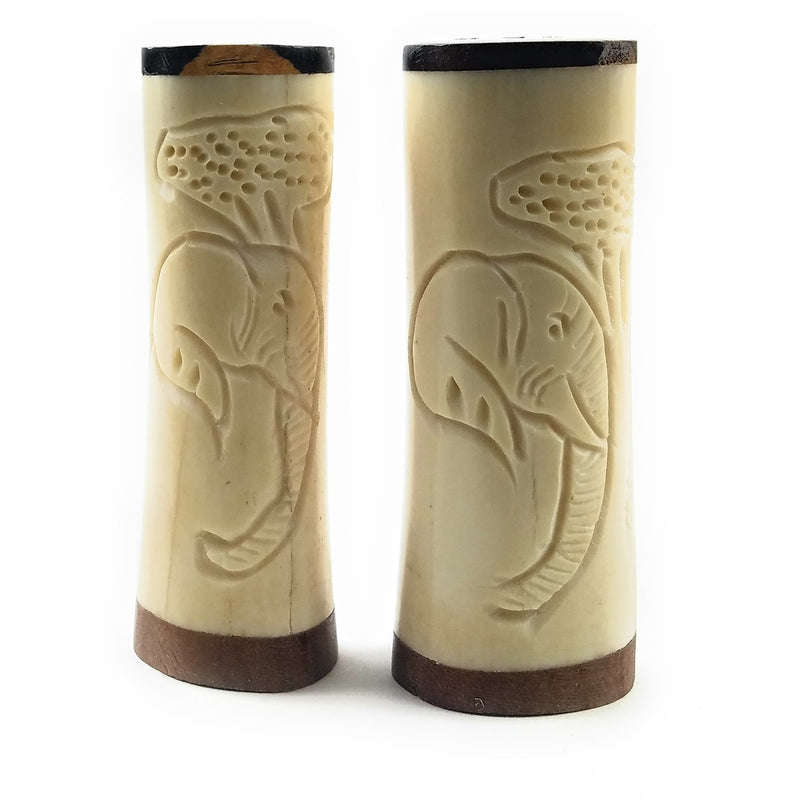 Scrimshaw African Salt & Pepper Shakers