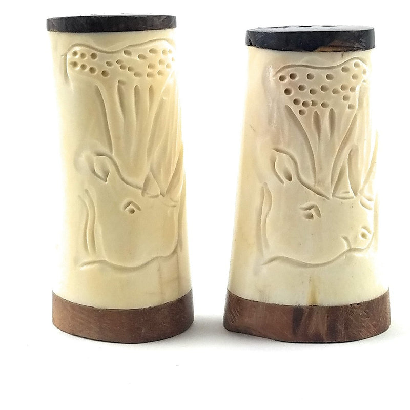 Scrimshaw African Salt & Pepper Shakers