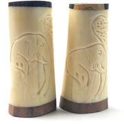Scrimshaw African Salt & Pepper Shakers