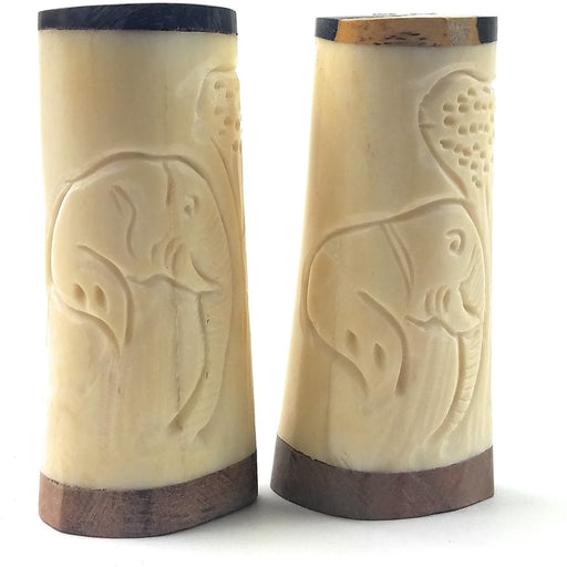 Scrimshaw African Salt & Pepper Shakers