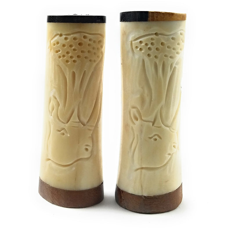 Scrimshaw African Salt & Pepper Shakers