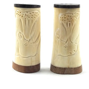Scrimshaw African Salt & Pepper Shakers