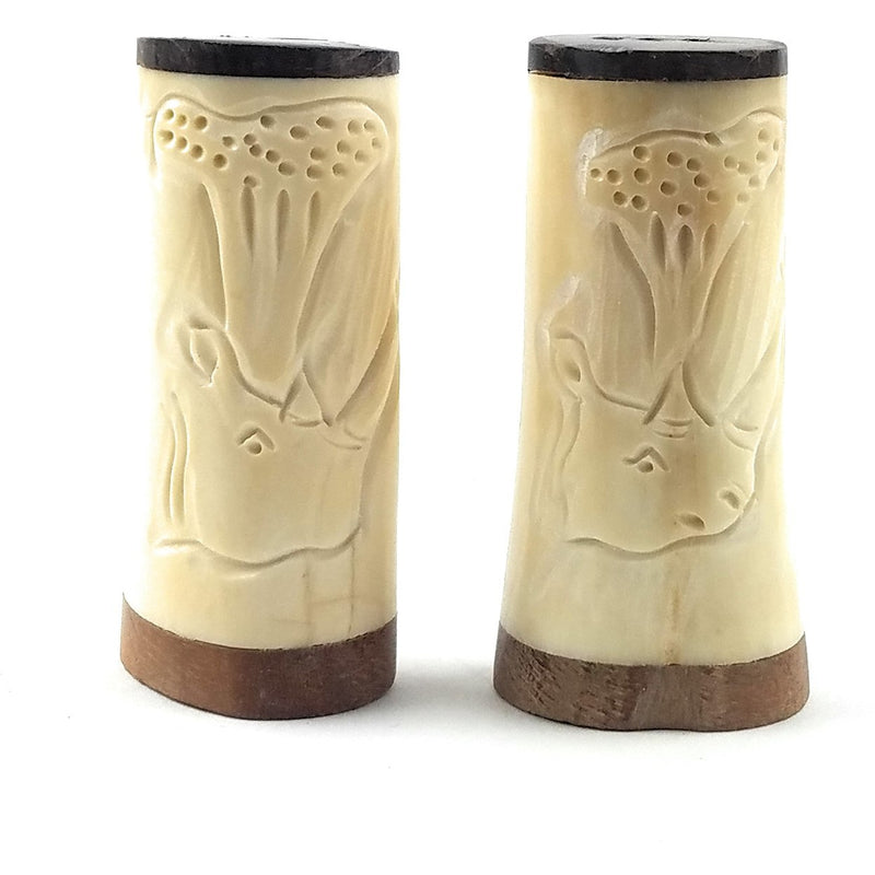 Scrimshaw African Salt & Pepper Shakers