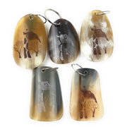 Scrimshaw Cow Horn Keychain