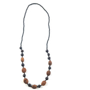 Seed Bead Necklace with Natural Peach-Tone Seeds
