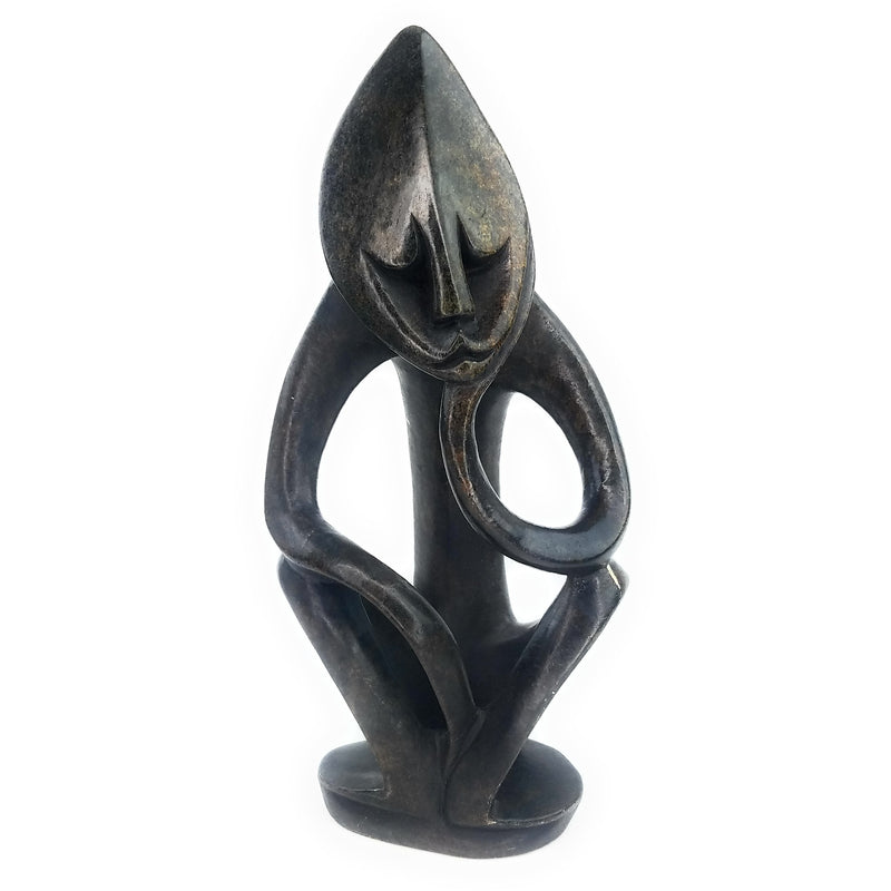 Serpentine Shona Thinker Sculpture – Handmade in Zimbabwe
