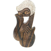 Serpentine Stone Guitarist Sculpture – Handmade Shona Art from Zimbabwe by Cuth