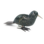 Serpentine Stone & Metal Bird Sculpture | Handmade in Zimbabwe